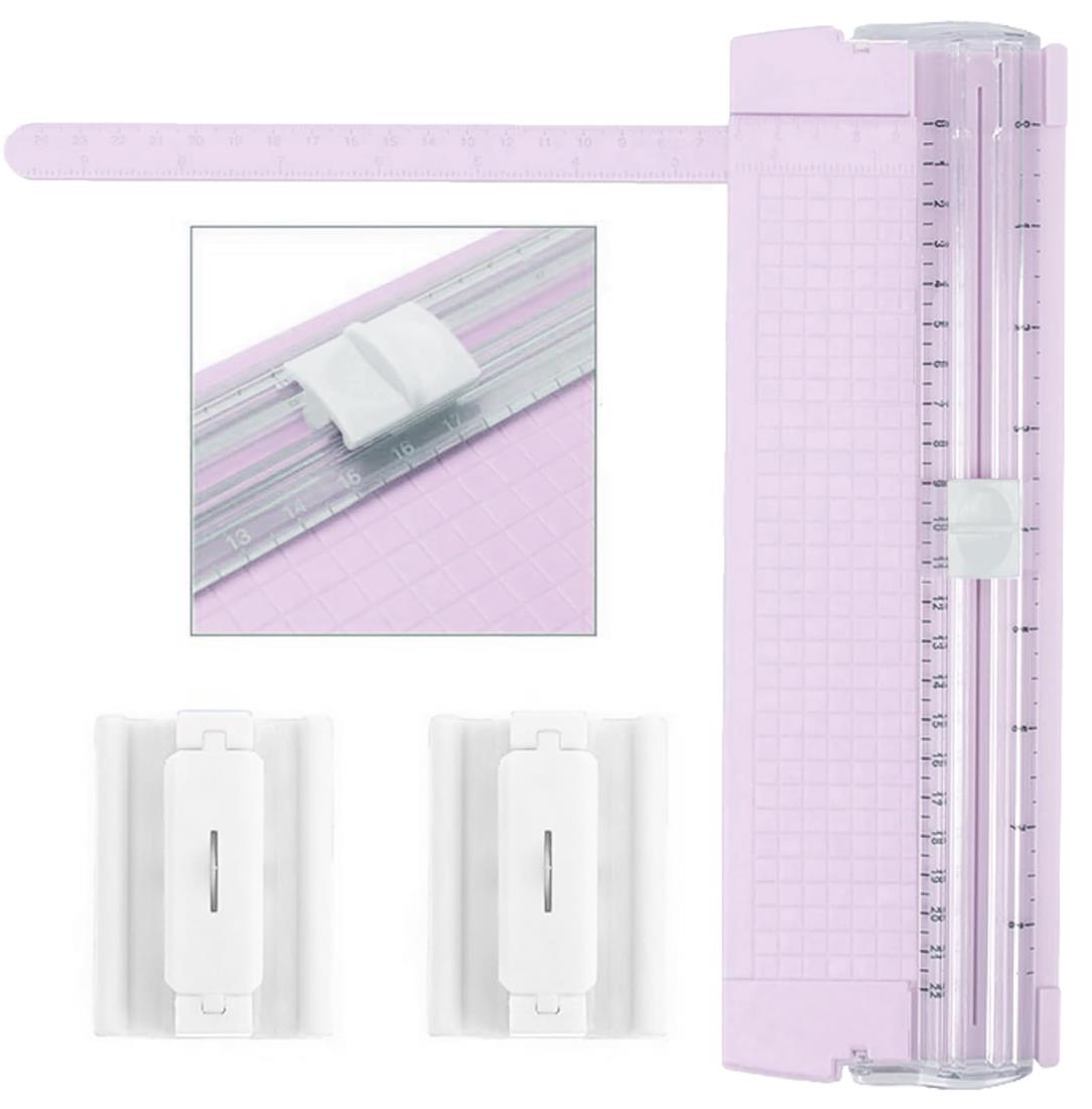 ペーパーカッター 裁断機 小型 2個替え刃付き A4 対応 スライドカッター 双方向 厚紙 写真 コーピー用..