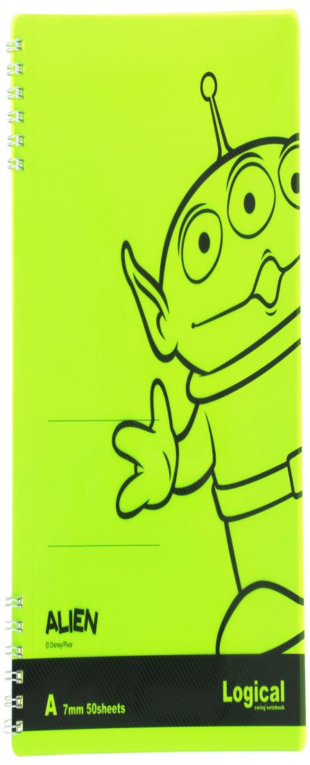 ナカバヤシ ノート Wリングノート B5 エイリアン イエ ローグリーン NW-B507-YG(3)