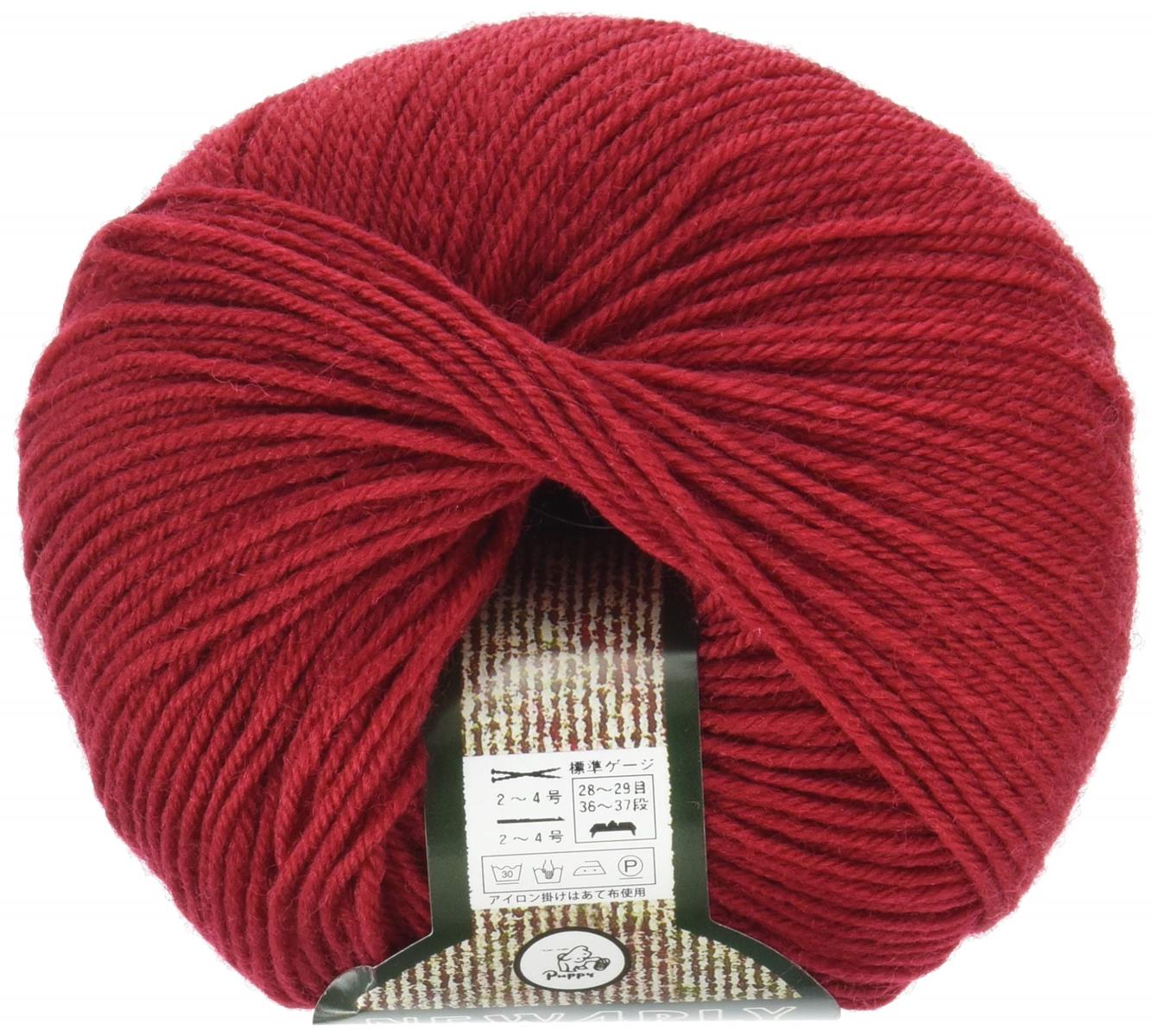 パピー ニュー4PLY 毛糸 中細 Col.459 レッド 系 40g 約150m 10000110