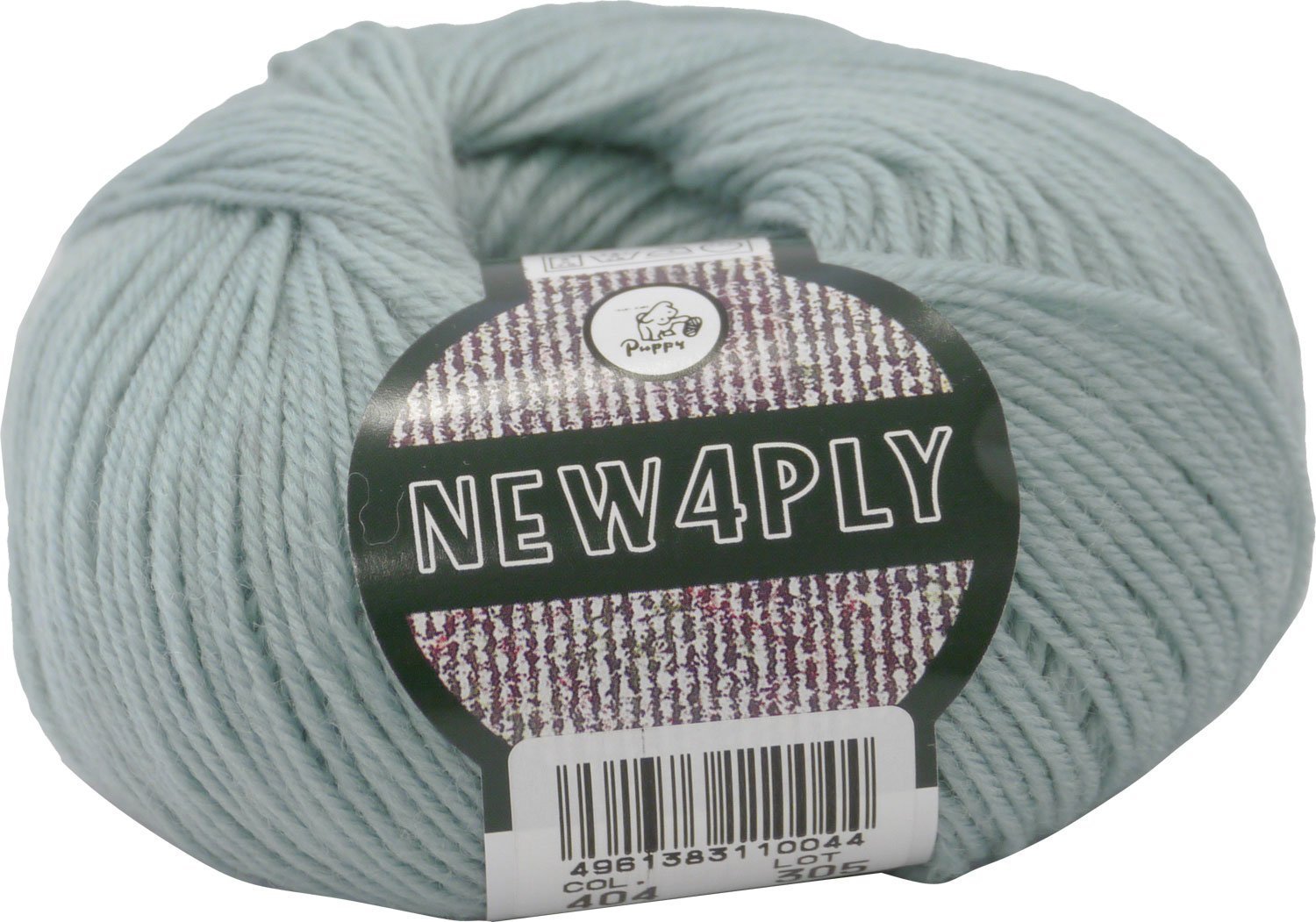 パピー ニュー4PLY 毛糸 中細 Col.404 水色 系 40g 約150m 10000110