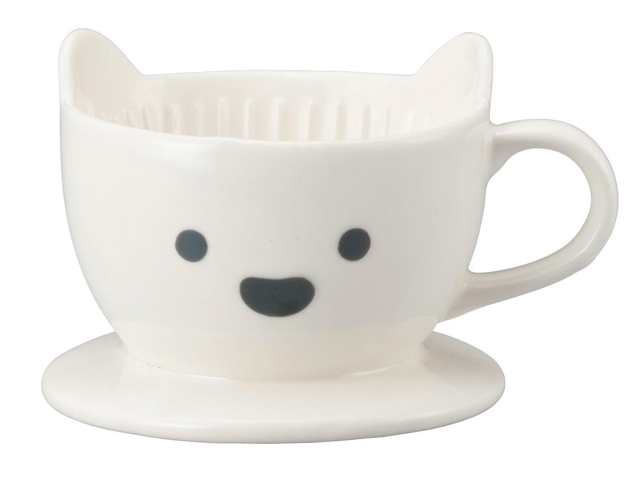 サンアート かわいい食器 白くま コーヒー ドリッパー 直径13.5cm 白 SAN2542-1