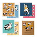 Recyco キッチンクロス セルロース クロス 17×19cm ふきん 6枚セット 天然繊維 スポンジワイプ ねこちゃん ぐんぐん吸水 速乾 耐久性 吸水スポ...