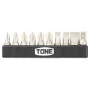 トネ(TONE) ドライバー&アダプタービットセット BTPM10S ビット差込 &6.35mm(1/4”) 内容10点