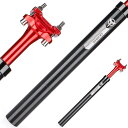 GEWAGE 自転車 シートポスト サスペンション付き 直径31.6mm 長さ400mm アルミ製 レッド (GE-P003)(4)