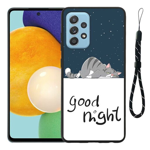 Eustak for Galaxy A52 5G 用のケース for Galaxy A52 5G 用のカバー 薄型 軽量化 猫ねこ卡通 かわいい 指紋防止 落下防止 耐衝撃 汚れに強い 水洗いできます全面的に保護するカバー for Galaxy A52 5G 用のスマホケース (Galaxy A52 5G, good night) Eustak for Galaxy A52 5G 用のケース for Galaxy A52 5G 用のカバー 薄型 軽量化 猫ねこ卡通 かわいい 指紋防止 落下防止 耐衝撃 汚れに強い 水洗いできます全面的に保護するカバー for Galaxy A52 5G 用のスマホケース (Galaxy A52 5G, good night)