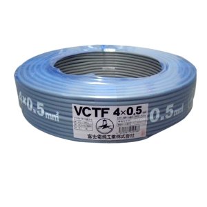 富士電線工業 ビニルキャブタイヤ丸形コード VCT-F 0.5sq×4c 100M巻き