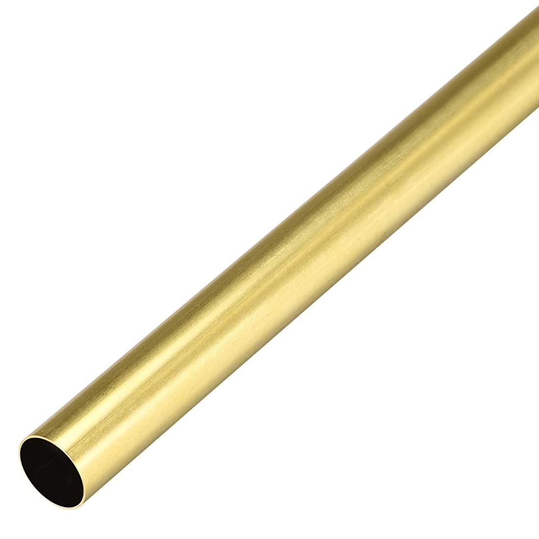 1本入 真鍮丸管 300mm長さ 外径15mm 壁厚さ0.5mm シームレスストレートパイプチューブ 真鍮 丸パイプ 1..