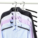 Hangerspace ハンガー 収納 かたくずれ防止 洋服収納 ステンレス 滑らない 省スペース 跡がつかない ワイシャツ Tシャツ コート セーターハンガー 衣類収納 クローゼット収納 5段 幅40cm 2本組