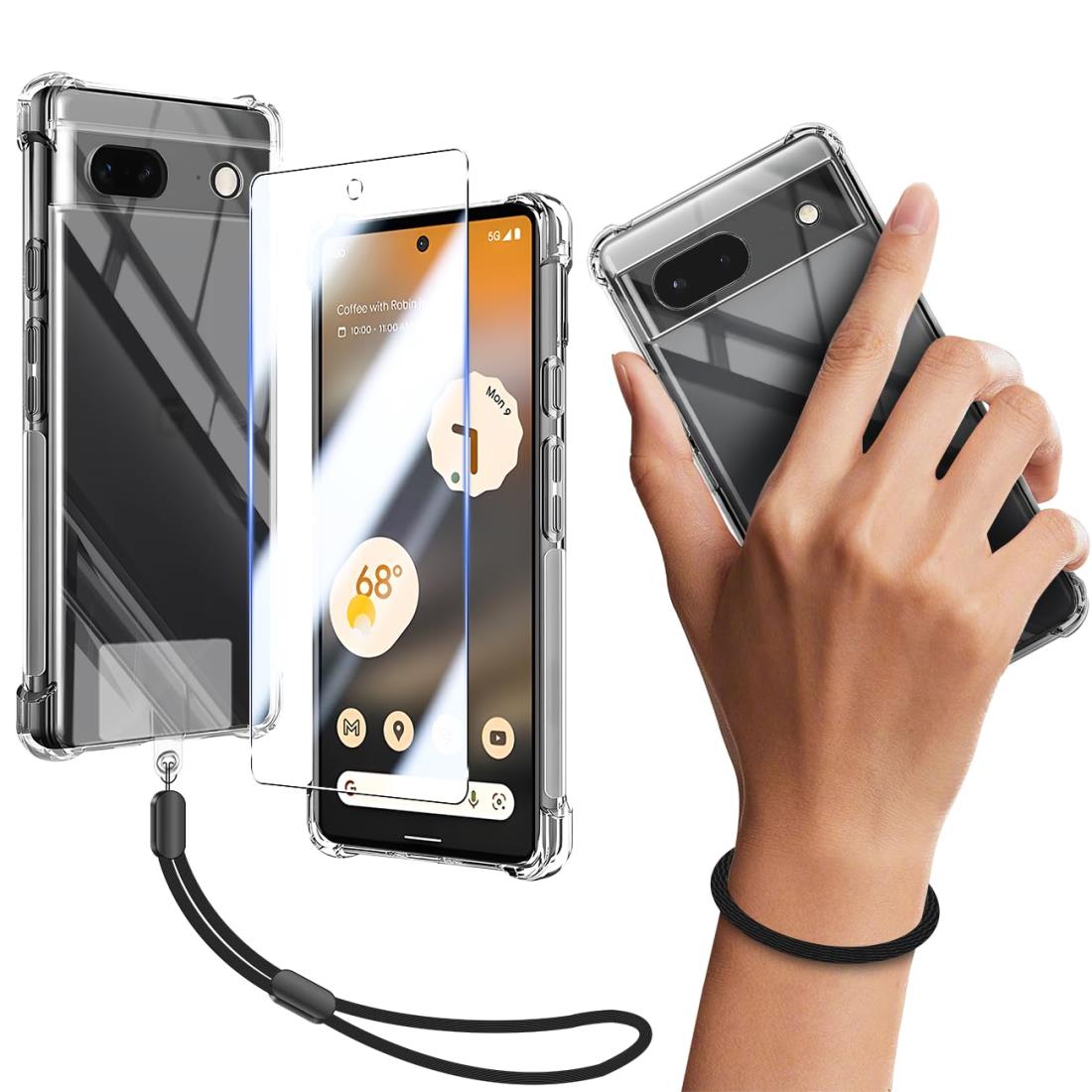 対応 Google Pixel 6A 5G ピクセル 6A 5G ケース ク リア ケース Google Pixel 6A5G カバー TPU 保護ケース カバー背面 + ピクセル 6A 5G ガラスフィルム GooglePixel 6A 5G フィルム 日本旭硝子製 フィルム GooglePixel6A 5G 強化ガラス 硬度9H 高透過率 飛散防 強化ガラス