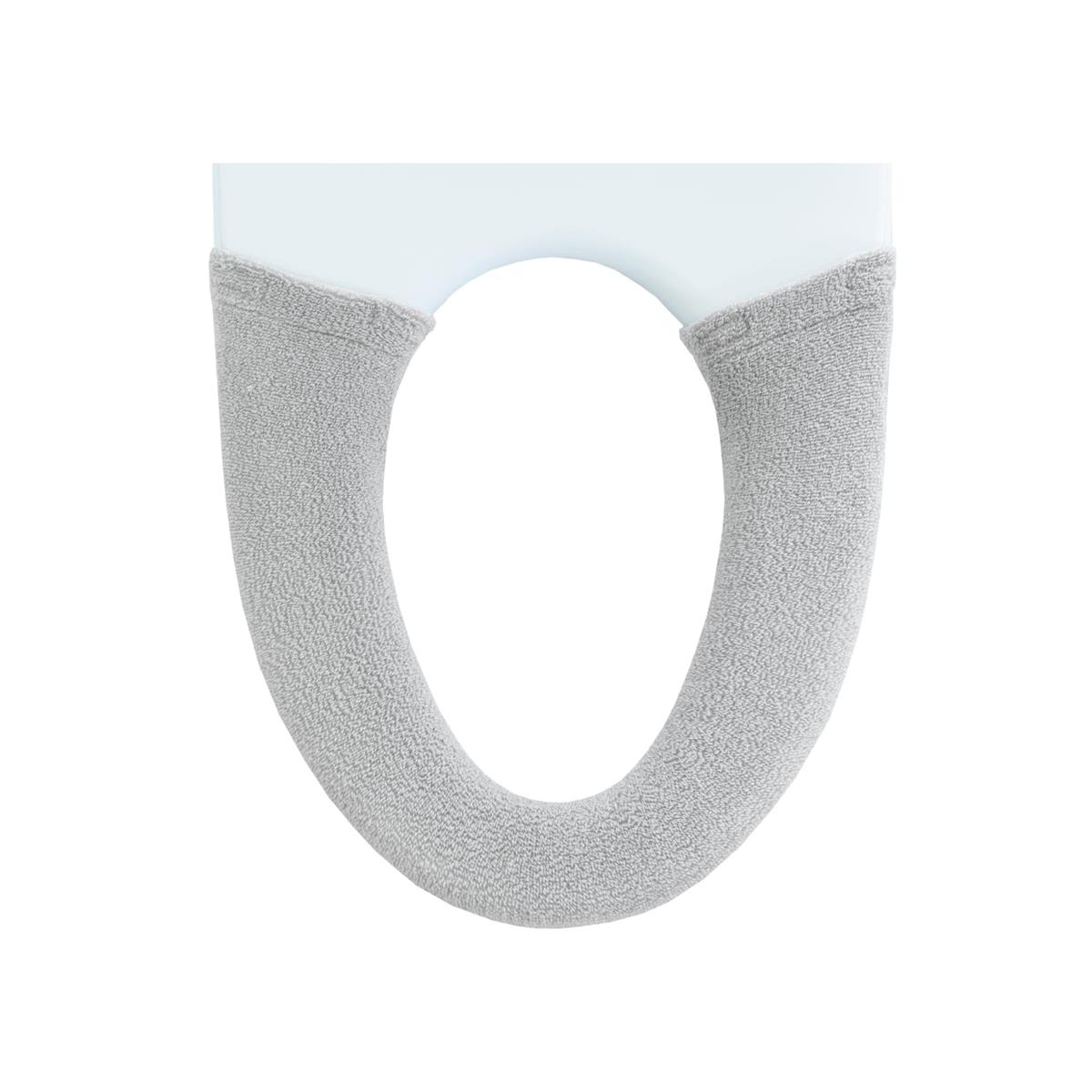 オカ(OKA) コクーン トイレ便座カバー 洗浄・暖房型専用タイプ グレー (洗浄 暖房 洗える ニット あたたかい クッション やわらか)