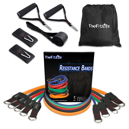 TheFitLife トレーニングチューブ チューブ トレーニング 筋トレチューブ (青/緑/赤/黒/橙) TheFitLife トレーニングチューブ チューブ トレーニング 筋トレチューブ (青/緑/赤/黒/橙)