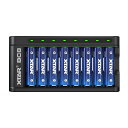 XTAR 1.5V 4150mWh 単三リチウム電池 BC8充電器1.2V/1.5V AA/AAA充電池対応 (8*1.5V AA 4150mWh+BC8充電器)(2)