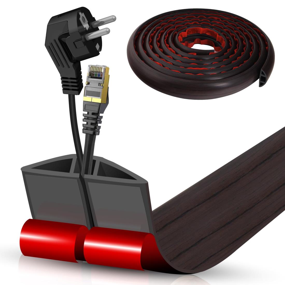 フロアコードカバー ケーブルプロテクター 隠し 配線コード 床用モール ケーブルカバー 収納力良い 延..