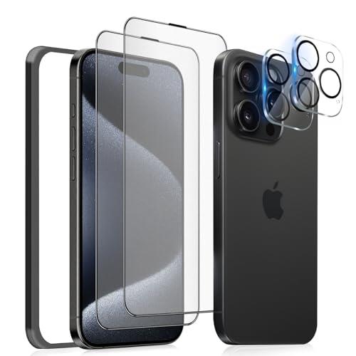 【アンチグレア】i Phone15Pro 保護フィルム (2枚) + i Phone15 Pro カメラフィルム (2枚) アイフォン1..