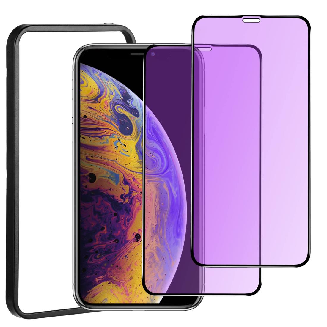 【ブルーライト】i Phone XR ガラスフィルム 【2枚セット】 i Phone11 ガラスフィルム ブルーライトカット アイフォンxr 保護フィルム i Phone 11 強化ガラス 液晶 保護 フィルム 【貼り付け簡単/ガイド枠付き】