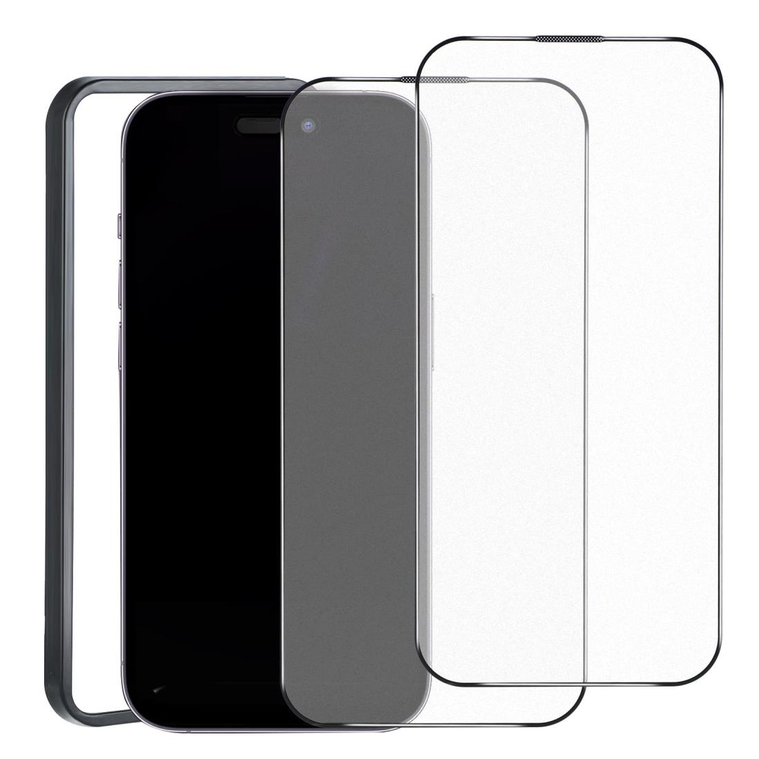 【アンチグレア】i Phone14Pro ガラスフィルム【2枚】i Phone 14Pro 保護フィルム【ゲームに最適】アイフォン14Pro 強化ガラス 液晶 保護 フィルム サラサラ 指紋防止【貼り付け簡単/ガイド枠付き】