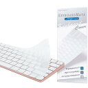 iMac Magic Keyboard用キーボードカバー 対応英語US配列 - M4チップ iMac 24インチ キーボードカバー スキン (Model A3203/A2450 Touch IDなし, テンキーなし) 超薄型 防水防塵 透明(2)