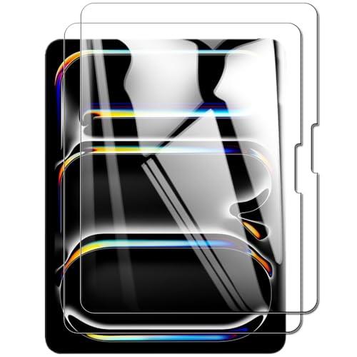 【2枚セット】iPad Pro 13 インチ 2024 用のフィルム iPad Pro 13 (2024 M4) ガラスフィルム 9H強化 反射防止 飛散防止 指紋防止 気泡防止 撥水撥油 耐衝撃 自動吸着 液晶保護フィルム