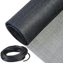 Sewaint 網戸 張り替え用品 2点セット 防虫ネット 網押えゴム &網戸ネット (幅90cm×長さ220cm, ブラック)