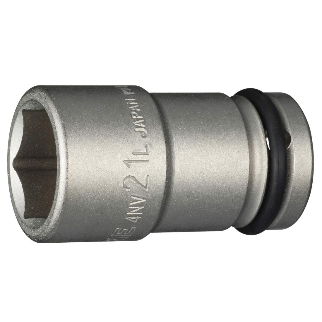 トネ(TONE) インパクト用ロングソケット 4NV-21L 差込角12.7mm(1/2”) 二面幅21mm