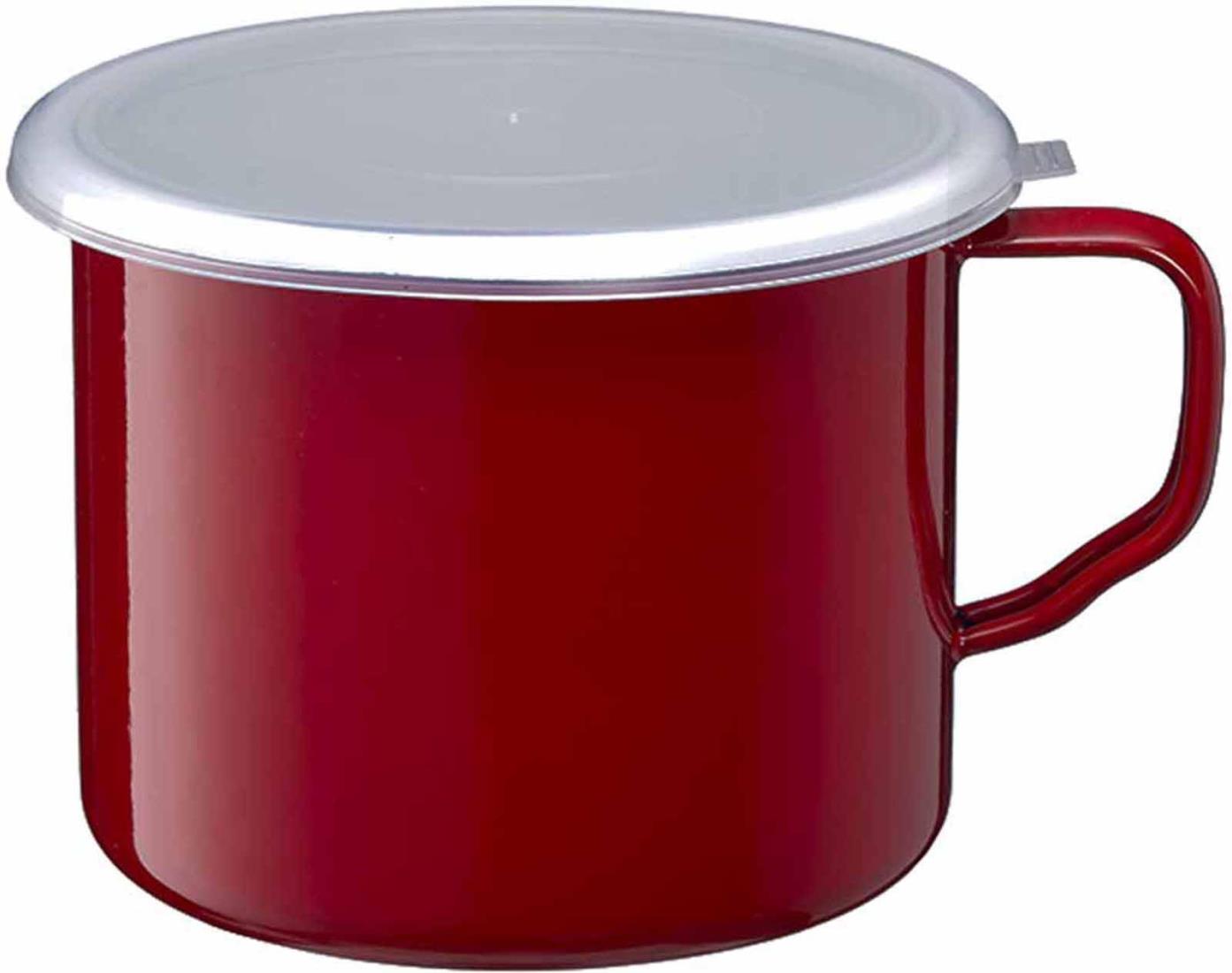 高木金属工業(Takagi Metal) そのまま火にかけられる 保存容器 耐熱容器 コンテナ キャニスター 梅干し容器 ハンドル付き ホーロー 12cm 1.1L 食洗器対応 FSH-12R