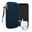 kwmobile クッション ポーチ XXL - 7”対応 - ネオプレン スマートフォン 保護 ケース マリンブルー