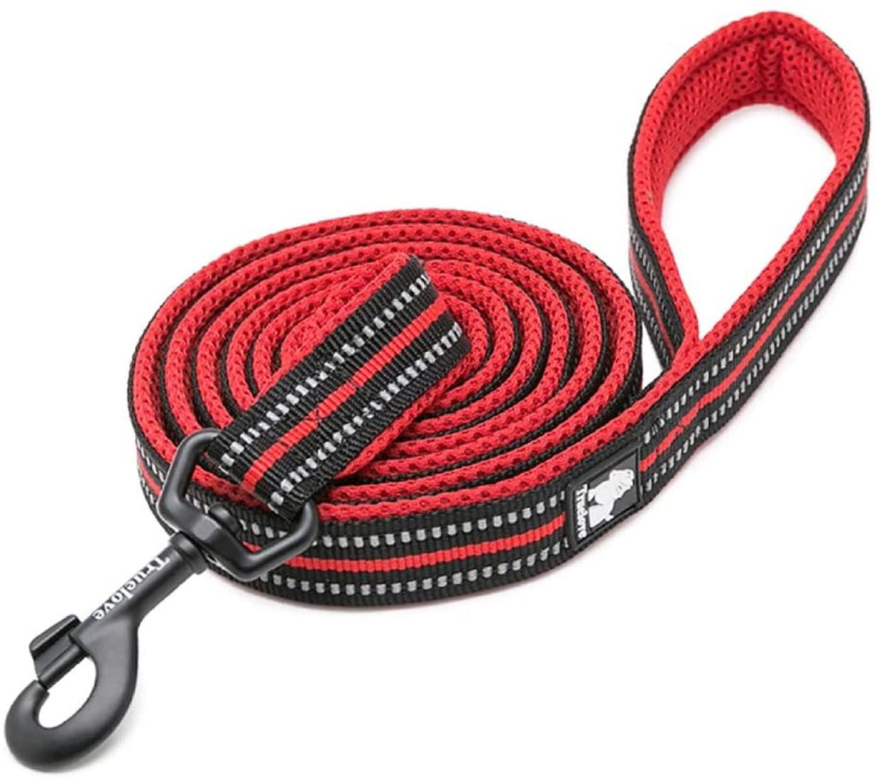 cocomall 日本授権店 TRUE LOVE専門販売店 犬 犬用リード 小型、中型、大型犬用リード 訓練リード ロングリード ペット用品 ハーネス 3M反射材料 ナイロン製 通気性 調節可能 メッシュペット（1.1m L，レッド）