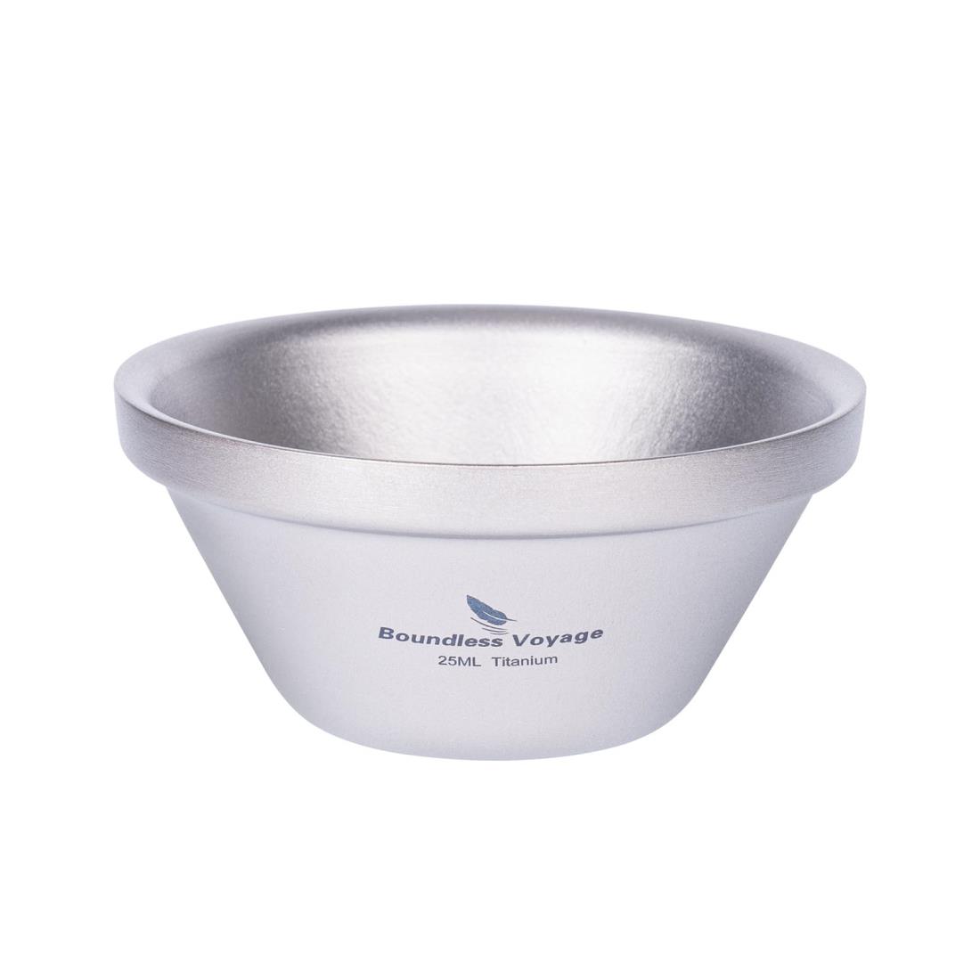 Boundless Voyage チタン お猪口 二重構造 保温 保冷 超軽量 割れない ミニカップ おちょこ ぐい呑 熱燗 アウトドア キャンプ用品 Ti3201D (1個)