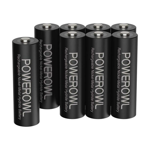 POWEROWL 単3形充電式ニッケル水素電池8個セット 大容量 自然放電抑制 環境保護(2800mAh、約1200回循環使用可能) POWEROWL 単3形充電式ニッケル水素電池8個セット 大容量 自然放電抑制 環境保護(2800mAh、約1200回循環使用可能)