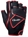 Gamakatsu(がまかつ) CORDURAトーナメントグローブ5本切 GM7293 ブラック/レッド LL