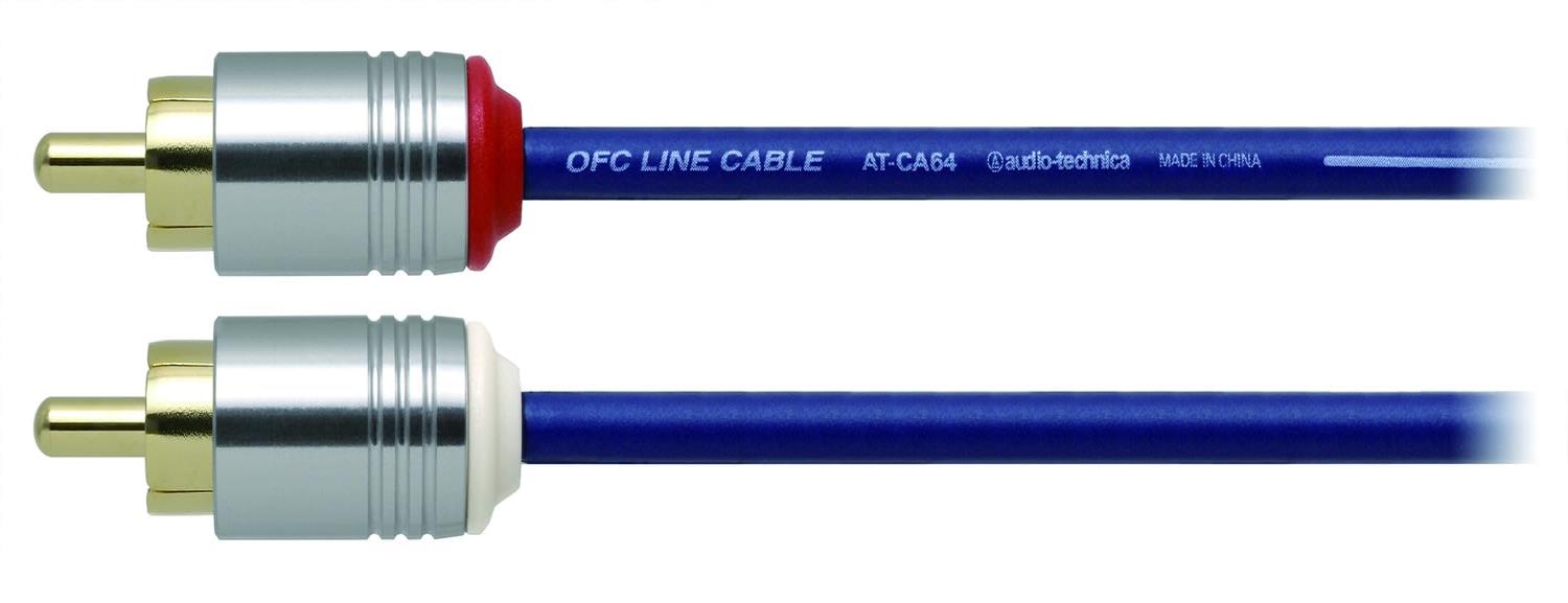 オーディオテクニカ AT-CA64/3.0 OFC オーディオケーブル RCA 車載用 90℃耐熱 シールド 耐ノイズ 小型プラグ 3.0m