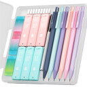 deli 色付きシャープペンシル6本セット パステルシャープペンシル3本 0.5mm 0.7mm HB樹脂芯6本付き 消しゴム3個 キャップ消しゴム9個 子供用...