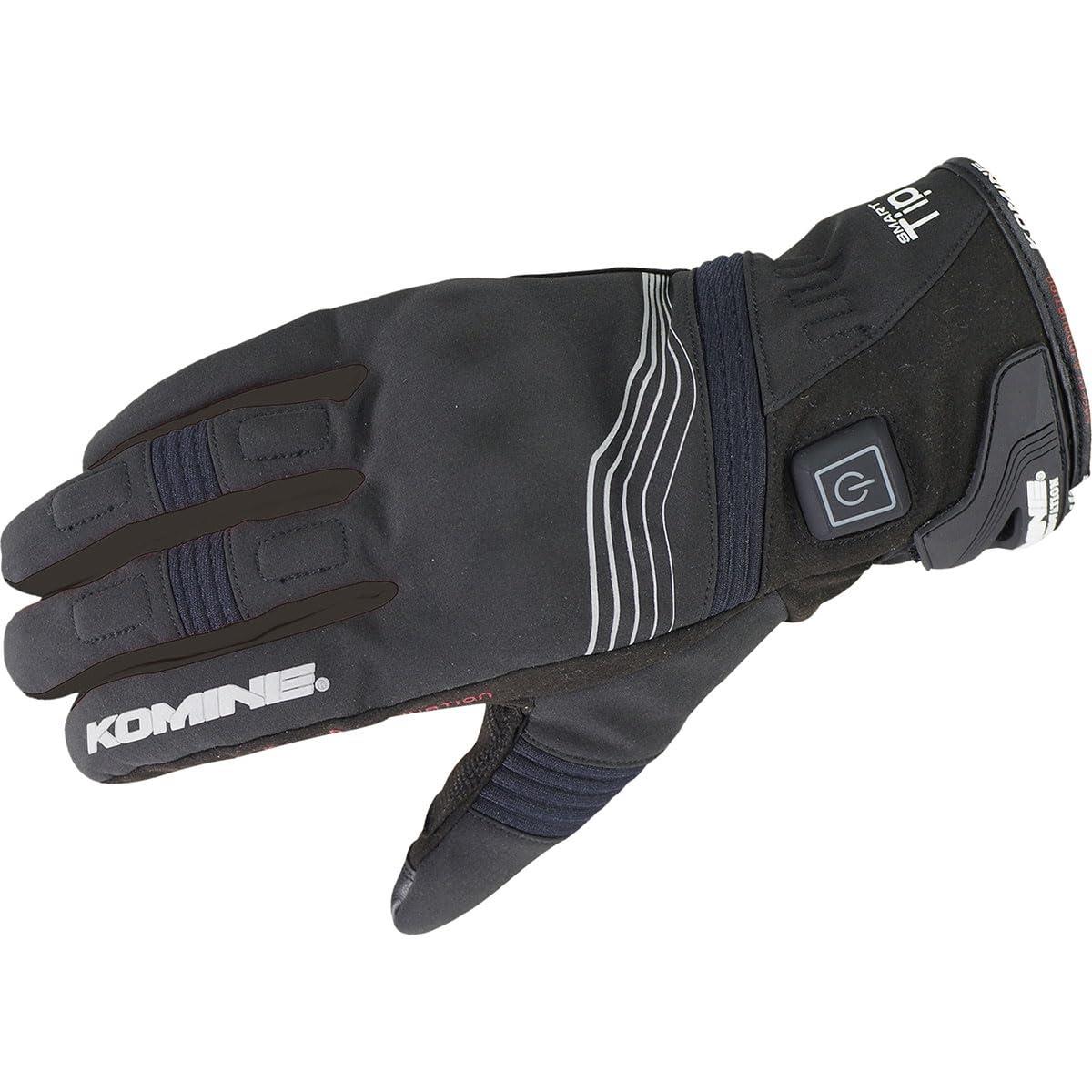 コミネ(KOMINE) バイク用 プロテクトエレクトリックグローブショート12V ブラック M EK-202 1129 秋冬春向け 防水 防寒 カーボン ストレッチ素材 電熱