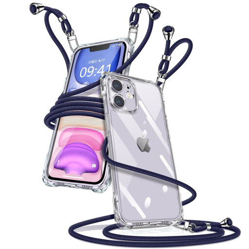 i Phone 11 ケース ク リア ショルダー アイフォン11 スマホケース i Phone11 カバー 肩掛け 斜めかけ 縄掛けケース 透明 薄型 軽量 TPU 携帯ケース 紐付き 斜めがけ 織りストラップ付き 長さ調整可能 取り外し可能 落下防止 紛失防止 ワイヤレス充電対応(ブルー) i Phone 11 ケース ク リア ショルダー アイフォン11 スマホケース i Phone11 カバー 肩掛け 斜めかけ 縄掛けケース 透明 薄型 軽量 TPU 携帯ケース 紐付き 斜めがけ 織りストラップ付き 長さ調整可能 取り外し可能 落下防止 紛失防止 ワイヤレス充電対応(ブルー)