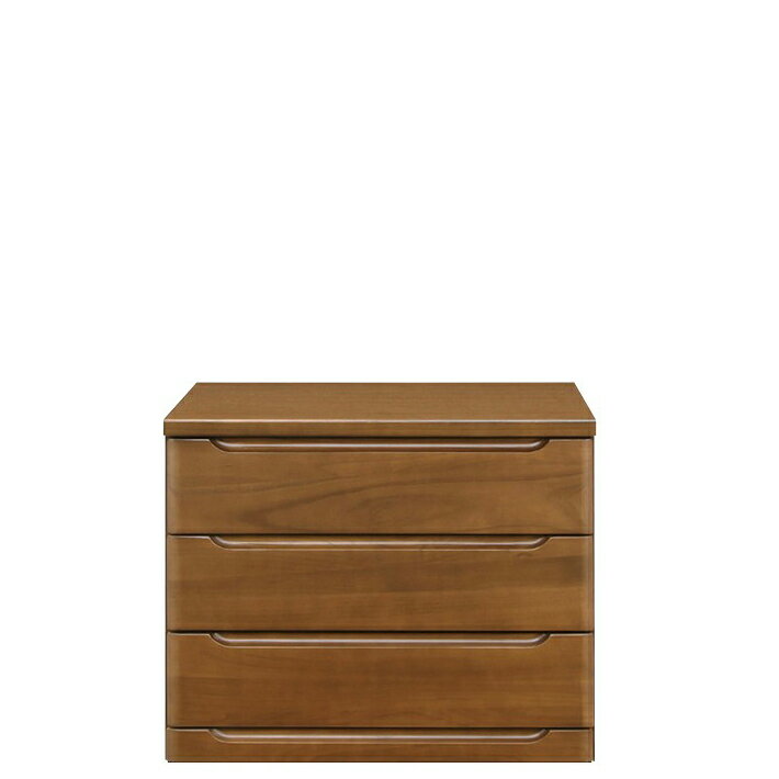 【ポイント10倍】 国産 日本製 80cm幅 引き出し 3段 ローチェスト チェスト 整理棚 収納棚 収納家具 収納 桐 ウレタン塗装 ブラウン スライドレール付 北欧 カジュアル シンプル