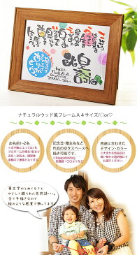 誕生日 出産祝い 成人祝 就職祝 名前詩 名前ポエム 名入れ 名前入り 名前入れ プレゼント【メッセージ枠付き A4】筆文字アート 1-2人用 誕生日プレゼント 記念日 お祝い ギフト 結婚祝い 20周年 結婚記念日 かわいい贈り物 家族 夫婦 男性 女性 友達 子ども 赤ちゃん