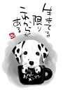スミレとぉちゃんのメッセージはがき 犬シリーズ | ダルメシアン 葉書 和製はがき ポストカード メッセージカード 癒し 和み 言葉 絵プチギフト プチプレゼン...
