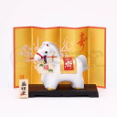 中外陶園 薬師窯 yakushigama 錦彩 招福 午 破魔矢付 No.86 午年 2026年 令和8年 うま 午 馬 うま年 えと 干支 迎春 新年 正月 飾り 陶器 年末 年始 挨拶 神社 寺院 会社(3)
