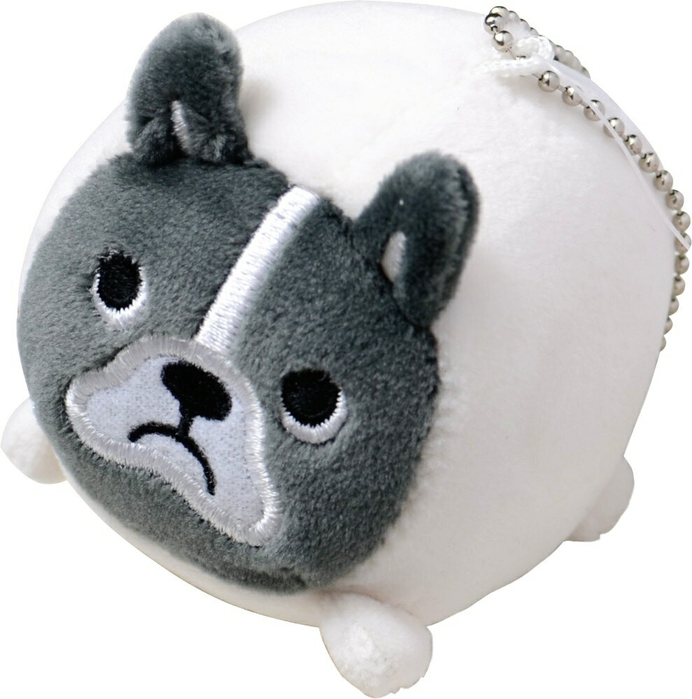 もちふわストラップ マルマルブルトン グレイ ぬいぐるみタイプ マスコット フレンチブルドッグ いぬ ..