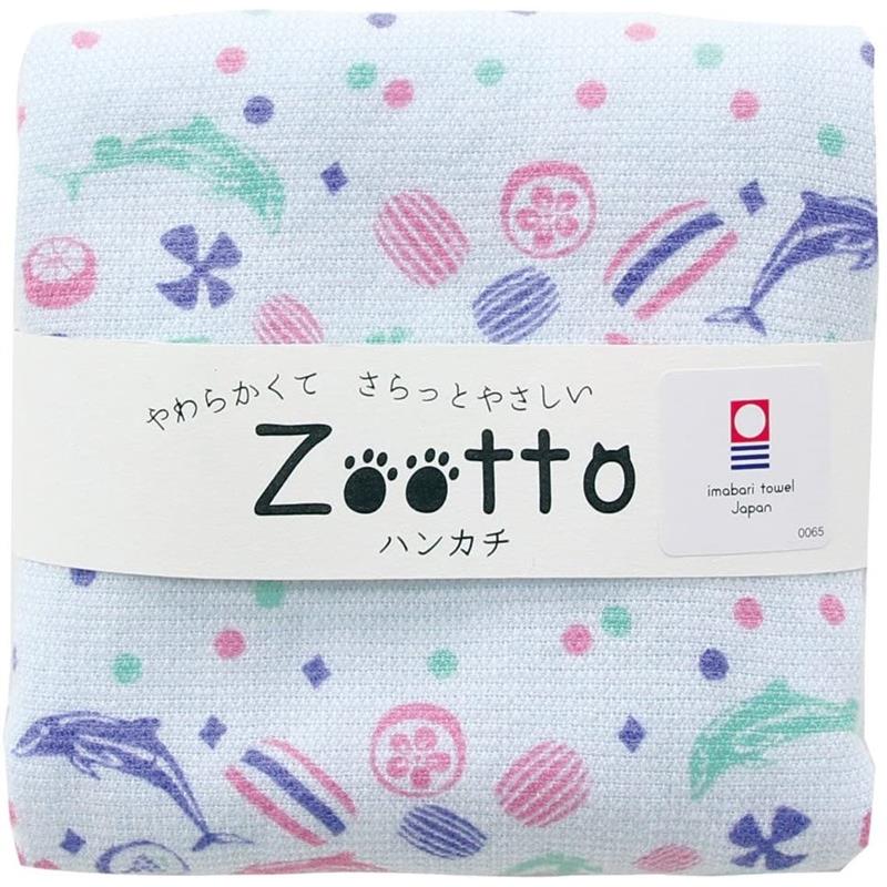 メール便OK zootto 今治タオル ハンカチ いるかキャンディ イルカ 和布華 アニマル ガーゼタオル 綿100% 敏感肌 赤ちゃんにも 柔らかい 吸水性 吸湿性 日本製 ギフト プチギフト