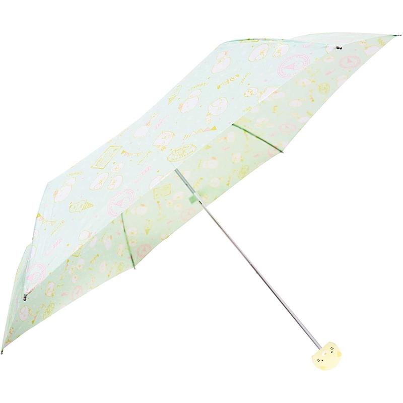 ダイカット 折畳傘 すみっコぐらし ねこ アイス ライトグリーン 50cm スリムタイプ 安全ろくろ付き 折りたたみ傘 折り畳み傘