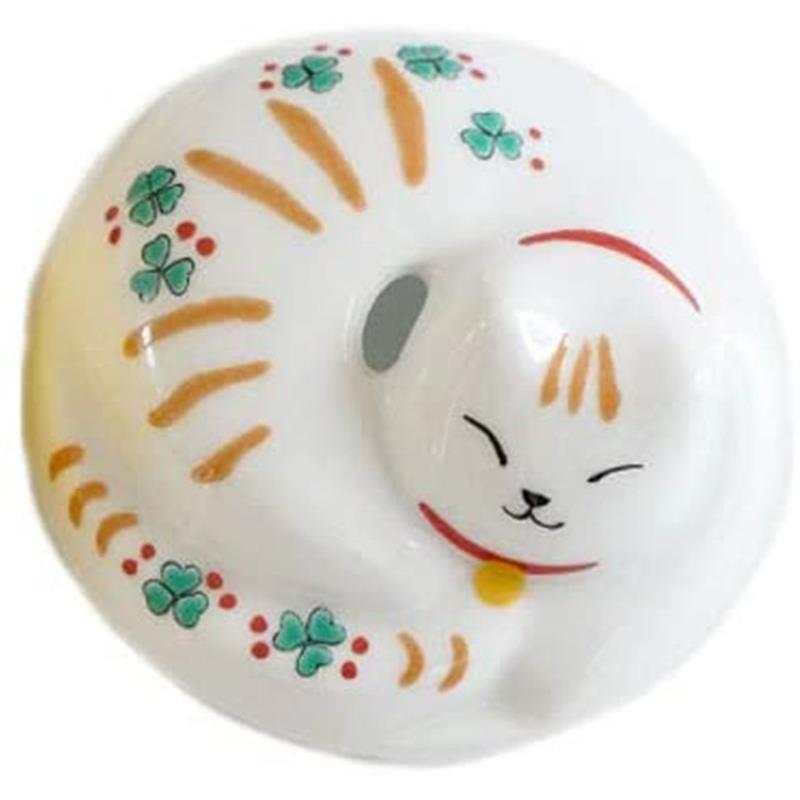 有田焼 排水口カバー アンブレラ ネコ トラ 白 ねこ 猫 抗菌 置くだけ おしゃれ おもてなし 陶器 酸化..