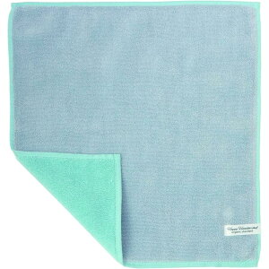 メール便OK ハッピーハンカチ オーガニックスタンダード 世界の絶景シリーズ ライトグレー/アクア 100%オーガニックコットン 今治 日本製 ギフト プチギフト