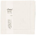 メール便OK イニシャル 刺繍 麻 ホワイト FRENCH リネン イニシャルハンカチ WH A コージーカンパニー 高級 通気性 速乾 保湿 日本製 40cm...