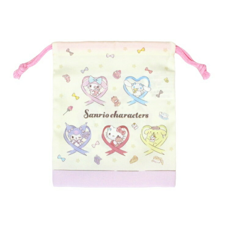 巾着 小 サンリオキャラクターズ / 給食 袋 小学生 入園 入学 幼稚園 かわいい 小学校