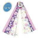 メール便OK ガーゼ ストール ショール UVカット ロング TOIRO ガーゼチーフ 花唐草 パープル ピンク 花 フラワー レディース 紫外線 吸水 ふんわ...