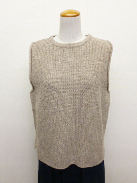 【50％オフ・セール】マオメイド mao made ベスト ニット クルーネック あぜ編み ...