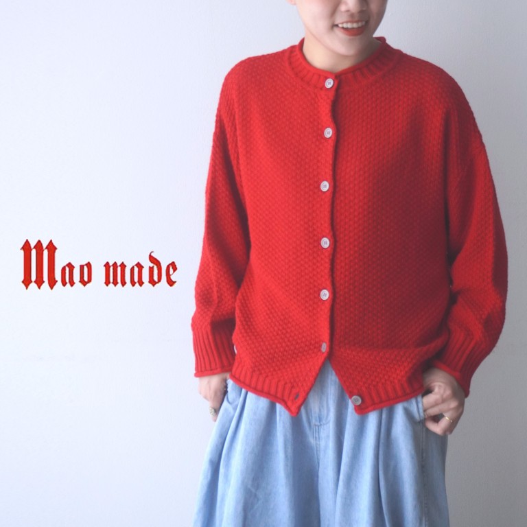 Linen, Hemp - 【16％オフ・クーポン対象】マオメイド mao made カーディガン ニット プルオーバー 前後 2WAY ドルマン スリーブ クルーネック 鹿の子編み ざっくり リネン コットン 麻 綿 2026年春夏の新色入荷