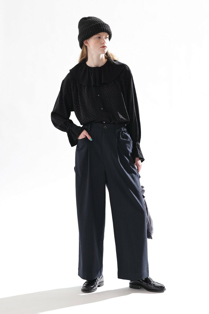 【50％オフ・セール】KELEN ケレン パンツ ペインター デザイン ピン ストライプ スラックス ワイド ストレッチ NOORA ecrustore-10003291 エクル 楽天市場店 サンプル画像2