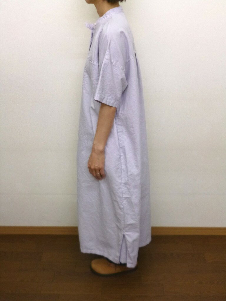【50％オフ・セール】サンバレー SUNVALLEY ワンピース ロング シャツワンピース シャツワンピ スタンドカラー 半袖 オックス オックスフォード 日本製品染め 綿 100% レディース 2026年春夏物 ecrustore-10003402 エクル 楽天市場店 サンプル画像2